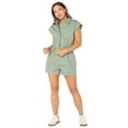 thumbnail image 2 of Celebrity Pink Juniors Short Sleeve Bungee Waist Romper, 2 of 4