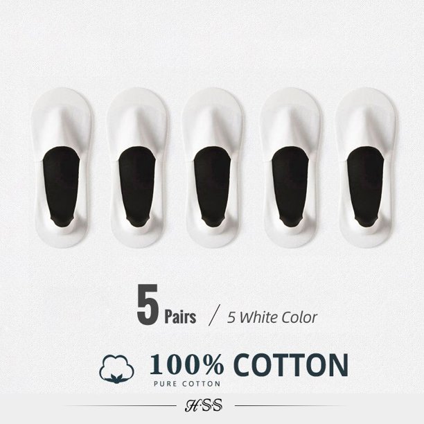 HSS-Calcetines náuticos para hombre, calcetín de algodón 100%, desodorante, absorción del sudor, finos, transpirables, de silicona, antideslizantes, de seda, 5 pares/lote