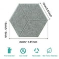 thumbnail image 2 of Autocollants Muraux Hexagonaux Panneaux Acoustiques Fibre de Polyester Réduction de Bruit pour Maison, 2 of 3