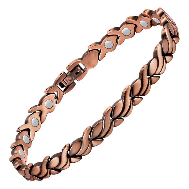 Pulsera Feraco Copper Magnetic 99.99% de cobre macizo para mujer