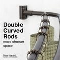 thumbnail image 2 of Double Curved Oil Rubbed Bronze Shower Curtain Rod Wall Mounted Adjustable 44 to 70 inches, 2 of 11