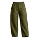 thumbnail image 4 of Neewe Womens High Waist Pants Wide Leg Ankle Casual Button Waist Vacation with Pockets Daily Outfits, 4 of 6