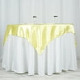 thumbnail image 2 of BalsaCircle 60" x 60" Yellow Square Satin Table Overlays Wedding Catering Linens Tablecloth, 2 of 6