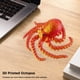 thumbnail image 3 of Juguete Pulpo Articulado Impreso en 3D para El Y La Oficina, 3 of 9