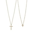 thumbnail image 2 of Time and Tru Adult Women's Gold Tone Cross 2 Row Metal Pendant Necklace, 2 of 5