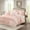 Peach Pink, variant on 7 Pieces Elegant French Country Bed in a Bag, Peach Pink Handmade Bow Tie Fluffy Bed Comforter with Down Alternative Filling, Vintage Ruched Bed Sets for Bedroom, Queen (LQ-33)