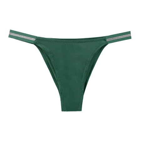 

Hot Fashion Summer Female Breathable for Women Thong String Bikini Underwear Seamless Panties Sexy Briefs GREEN-L