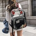 thumbnail image 6 of Ttyddzy Clear Backpack Heavy Duty PVC Transparent Backpack for College Workplace, Red Rose Butterflies, 6 of 8
