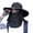 Black, variant on Hat with Face Protection, UPF 50 Wide Brim Fishing Hat with Detachable Face Cover and Windproof Rope for Hiking and Travel