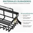 thumbnail image 3 of Estante de Regadera 6 Piezas Sin Taladro, Organizador de Baño Acero Inoxidable con Jabonera y Cestas - Resistente al Óxido, Adhesivos Fuertes, Fácil Instalación (Negro), 3 of 4