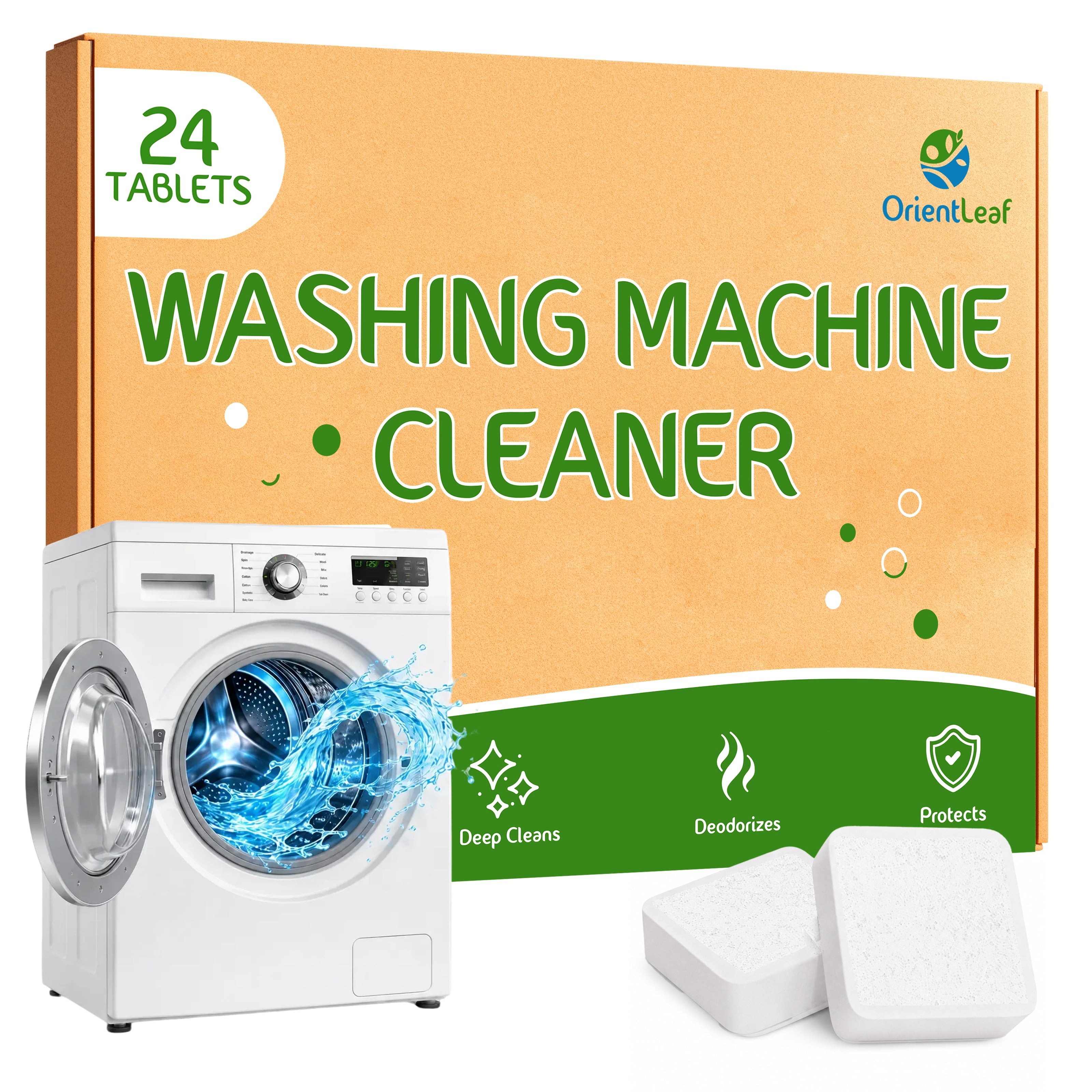 X-ALL Washing Machine Cleaner – Deep Cleaning Tablets, Cleans and