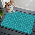 thumbnail image 4 of Rectangle Rug 2x3ft Area Rug, Modern Teal Morocco Style Area Rugs for Living Room Bedroom, Geometric Leaf Diamond Plaid Floor Mat Non-Slip Non-Shedding Carpet Indoor Accent Rugs, 4 of 9