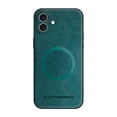 thumbnail image 2 of ELEHOLD PU Leather Case For iPhone 16 Plus Slim Magnetic Shockproof Cover, [MagSafe Compatible], [Lens&Screen Protection], Drop protection Case - Green, 2 of 11