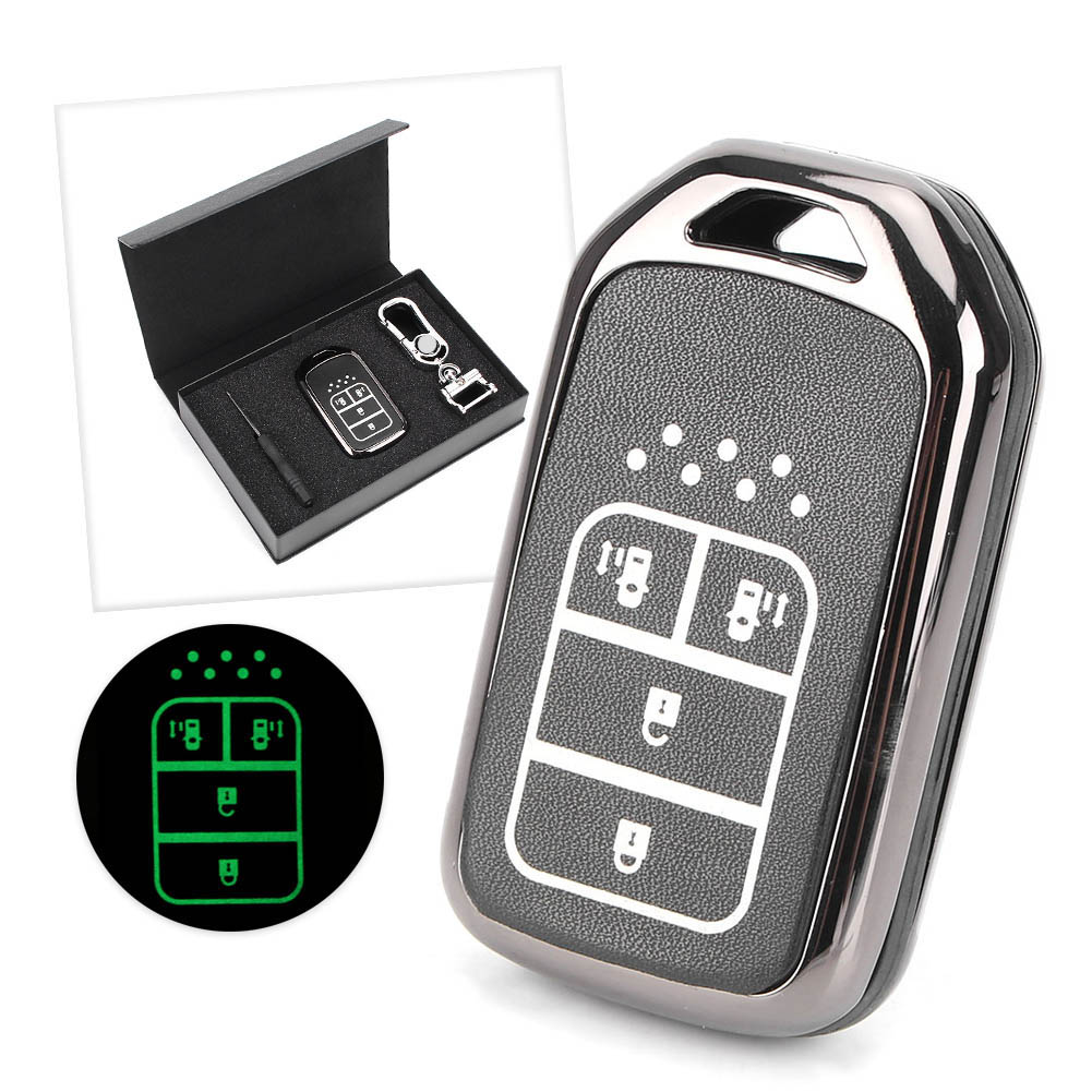 GZYF Car Key Cover for Honda Odyssey, Remote with 3 buttons, Key Case