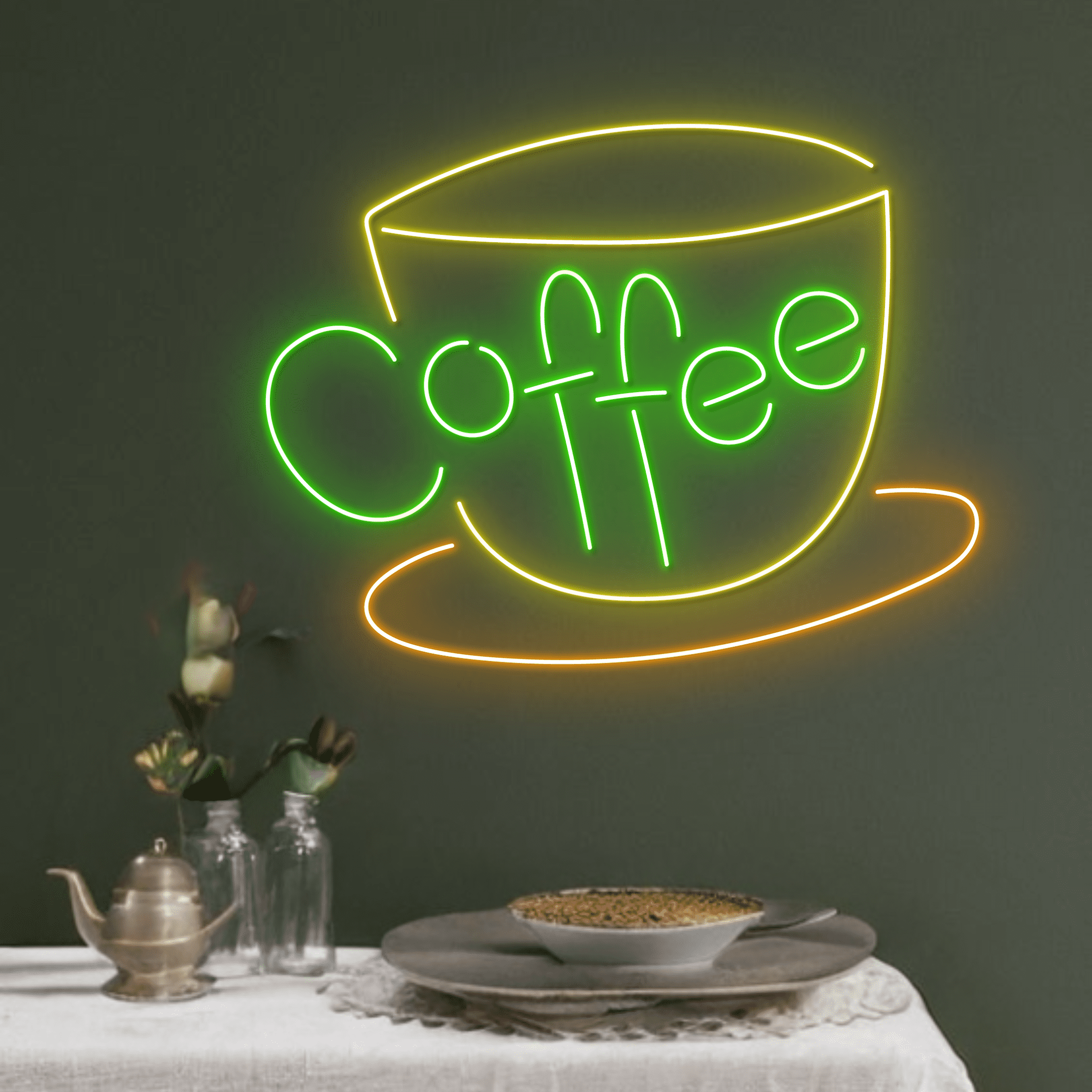 Glowneon Cup Of Coffee Neon Signs, Coffee Shop Lights Decor Signboard