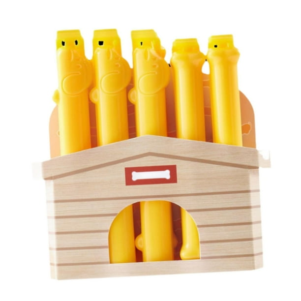 10x Clips para alimentos Clips para bolsas de chips compactos portátiles herméticos reutilizables Clips para sellar alimentos Clips de almacenamiento Amarillo