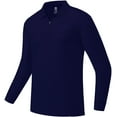 thumbnail image 6 of MoFiz Men's Quick Dry Golf Polo 1/4-Zip Long Sleeve Athletic Shirt, 6 of 7