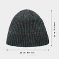 thumbnail image 3 of Dyfzdhu Women Saitn Lined Knit Hat Acrylic Winter Hats for Men Silk Soft Slouchy Warm Cuffed Black, 3 of 7