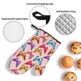 thumbnail image 5 of XMXT Waterproof Oven Mitts and Pot Holders Sets, Vintage Pink Colorful Butterfly Sets Kitchen Cooking Heat Resistant, 4 Pcs, 5 of 8
