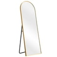 thumbnail image 6 of 24 in x 71 in Gold Modern Floor Mirror, 6 of 10