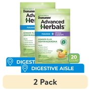 (2 pack) Advanced Herbals by Dramamine, Nausea + Stress Support Lozenges with Ginger & Ashwagandha, 20 Ct