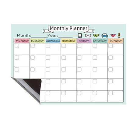 

Acrylic Magnetic Calendar Planning Schedule Fridge Monthly Weekly Calendar