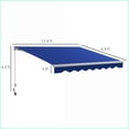 thumbnail image 2 of Retractable Patio Awning, 13' x 10' Electric, LED Lights, UV40+, Remote Crank, for Deck Yard Balcony, Sky Blue | Aluminum | Rectangle, 2 of 10