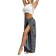 thumbnail image 3 of VISgogo Pantalones de pierna ancha de verano para mujer, pantalones sueltos sueltos de tiro medio con estampado bohemio con divisiones para yoga, playa, vacaciones VISgogo  moda, 3 of 7