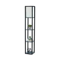 thumbnail image 5 of Coastal Craftsman Floor Lamp with Etagere Organizer Shelf, 2 USB Ports, 1 Charging Outlet, and Linen Shade, Minor Assembly Required, 5 of 5