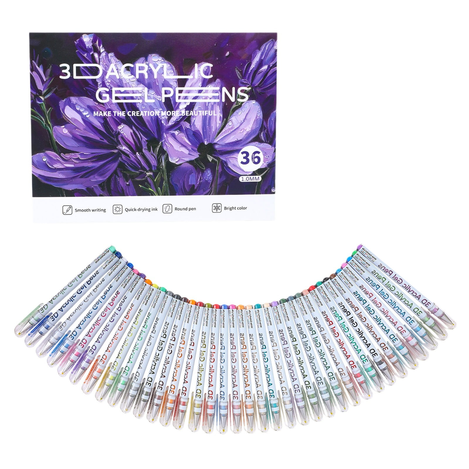 Toolix Pen Acrylic Gel Pen Colored Journal Pen 36 Colors