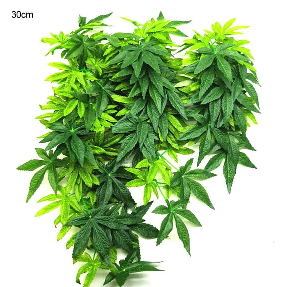 Aquarium Reptile Fish Tank Artificial Fake Hanging Plastic Plant Decor 1x J3I6