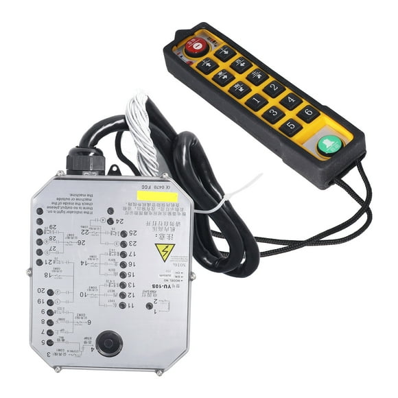 Crane Remote Control, Easy Wiring Drop Proof Waterproof Anti Interference 800MHz Transmission Frequency Hoist Remote Control With LED Indicator For CNC 24V