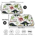 thumbnail image 3 of Haiem Cute Dinosaurs Car Windshield Sun Shade - Blocks UV Rays Sun Visor Protector, Sunshade to Keep Your Vehicle Cool, Universal Fit SUV Van Sedan-Medium, 3 of 7