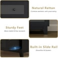 thumbnail image 6 of FANRAL 3 Drawers Dresser for Bedroom,Boho Small Natural Rattan Closet Dresser Chest of Drawer,Modern Wood Clothes Storage Organizer with Wooden Feet and Handle for Hallway,Living Room,Entryway,2 Pack, 6 of 6