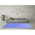 thumbnail image 3 of Ahgly Company Indoor Round Abstract Blue Contemporary Area Rugs, 5' Round, 3 of 4