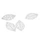 thumbnail image 4 of 100 Piezas de Hojas de árbol Perforadas, Colgante con , Fabricación de Joyas, Accesorios de Bricolaje Blanco plateado, 4 of 9