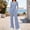 A1_Blue, variant on YHCY Women 2 Piece Loungewear Set Slim Long Sleeve Crewneck Trackshirts Fall Trendy Drawstring Waisted Wide Leg Sweatpants Comfy Stretchy Suits Comfy Sets Athletic Lounge Sweatsuit Black L