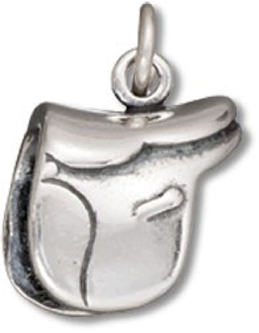 HORSE RIDING SADDLE 3D CHARM 925 STERLING SILVER