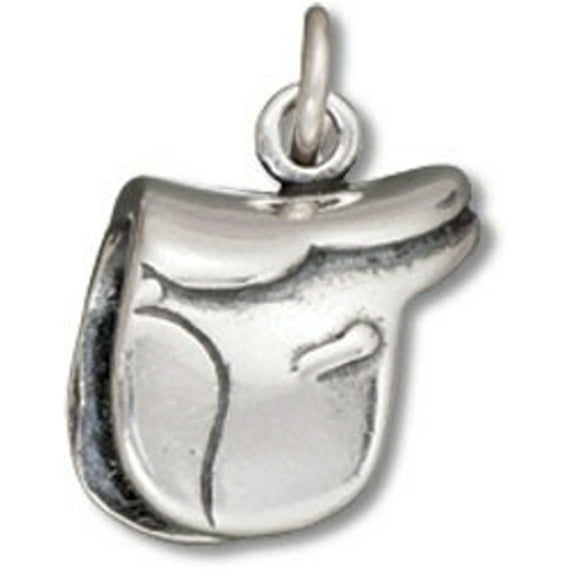 Sterling Silver 24" .8mm 3D Equestrians Horse Riders English Riding Saddle Pendant Necklace