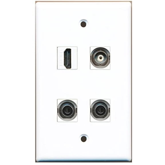 RiteAV - 1 Port HDMI 2 Port 3.5mm 1 Port BNC Wall Plate