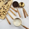 thumbnail image 3 of Goodhd Measuring Spoons Set Wood Handle Stainless Steel Measuring Scoop Baking Tool, 3 of 5