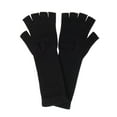 thumbnail image 3 of Gravity Threads Long 11" Knit Arm Warmer Warm Fingerless Gloves, Black, 3 of 3