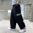 thumbnail image 2 of Pantalones de pierna recta para niños, elegantes, casuales, otoño/invierno 2023, primavera/verano, pantalones cargo, crecimiento cómodo para niños, 2 of 5