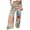 Blue, variant on Women's 4th of July Wide Leg Pants American Flag Flower Print High Waist Casual Loose Pants for Summer 250th Anniversary Patriotic Pants