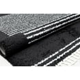 thumbnail image 5 of Rugs America BT35A Ebony Twilight Stripe Shag Black Area Rug, 2'6" x 4', 5 of 6