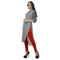 thumbnail image 4 of Moomaya Kurta d'Été en Coton Longueur Genou Imprimé Manches Retroussables Kurtis pour Femmes, 4 of 6