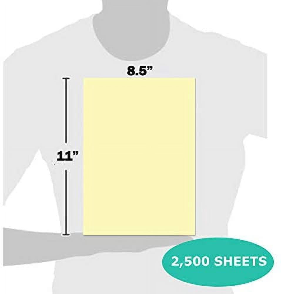 Springhill Yellow Colored Cardstock Paper, 90lb Index, 163 gsm, 8.5 x 11 card stock, 10 Reams / 2,500 Sheets - Lightweight Cardstock with Smooth Finish, Canary Color (035100C)