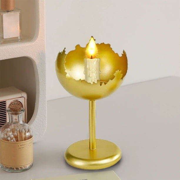 Candelabros, Velas, Candelabros Huevos de Pascua Ovalados Utensilios para Velas Contenedores para Velas Innovaciones Aroma Adorno Vintage Material de Metal Esmalte Horneado Candelabro Decorativo de Me