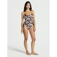 thumbnail image 2 of No Boundaries Hibiscus Printed One-Piece Swimsuit, Women’s, 2 of 4