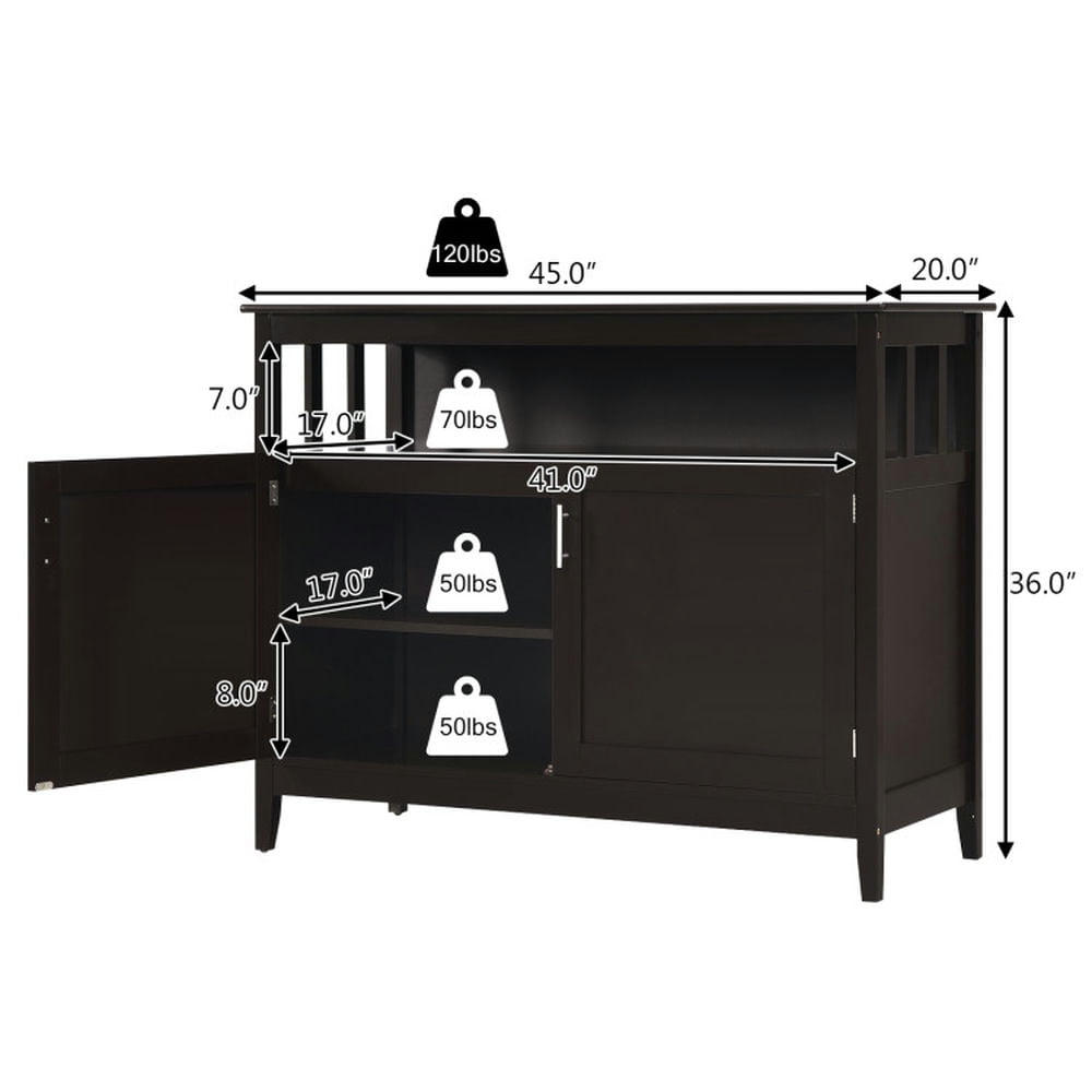 Finihen Kitchen Storage Cabinet, Buffet Sideboard, Modern Practical and Beautiful Wooden Kitchen Lockers with Large Storage Space, for Dining Room, Kitchen, Living Room, Brown Finihen Kitchen Storage Cabinet, Buffet Sideboard, Modern Practical and Beautiful Wooden Kitchen Lockers with Large Storage Space, for Dining Room, Kitchen, Living Room, Brown